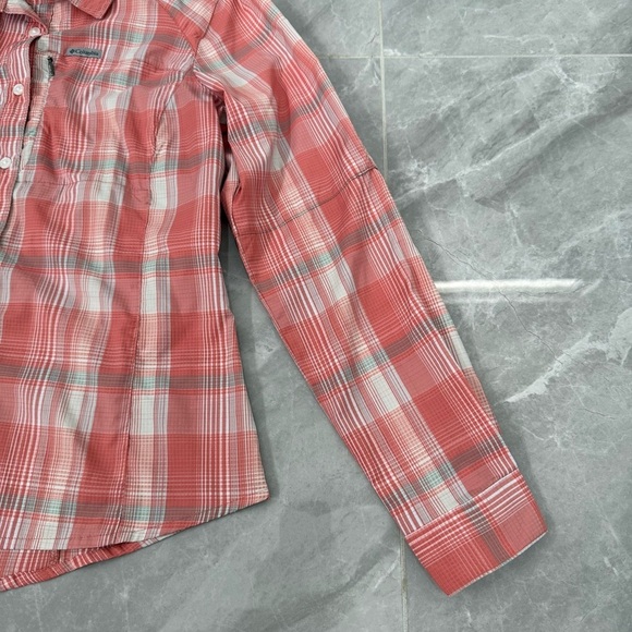 Women’s Columbia Plaid Button Down Long Sleeve Vented Outdoors Shirt Size Small - Picture 9 of 16